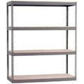 3 Tier Wide Span Storage Rack with 3 in. Square Mesh Gray - 96 x 24 x 84 in.