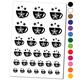 Tea Coffee Cup Snowflake Details Winter Water Resistant Temporary Tattoo Set Fake Body Art Collection - Black