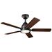 Kichler 330090 Arvada 44 5 Blade Led Indoor Ceiling Fan - Anvil Iron