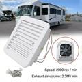 JINGT Exhaust Ventilation Fan Side Air Vent Caravan Motorhome RV Camper Van White