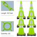 28 Inch Safety Green Reflective Traffic Cone and Chain Kit (6 Pk)