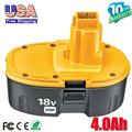 1x 4.0Ah Battery Yellow&Black 18Volt For Dewalt XRP DC9096-2 DC9098 DC9099 DW9096 DC9096