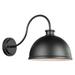 Globe Electric 1-Light Matte Black Outdoor Wall Sconce 44626