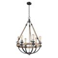 -6 Light Chandelier-24 Inches Wide By 34 Inches High -Traditional Installation Maxim Lighting 20335Wobz