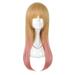 Unique Bargains Wigs for Women 28 Blonde Gradient Pink Wigs with Wig Cap