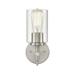 Millennium Lighting 929 Lighting 1 Light bathroom Wall Sconce with clear Glass Shade Brushed Nickel Nickel Brushed