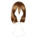 Unique Bargains Wigs for Women 14 Brown Bob Wig with Wig Cap Shoulder Length