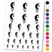 Moon with Hanging Stars Water Resistant Temporary Tattoo Set Fake Body Art Collection - Hot Pink