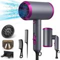 Crowdstage Blow Dryer with Diffuser Ionic Hair Dryer 1800W Professional Hair Dryer with 3 Heating 2 Speed for Fast Drying Portable Hair Dryer for Home Travel Salon Constant Temperature Hair Care