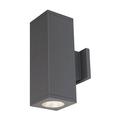 Wac Lighting Dc-Wd05-Fs Cube Architectural 2 Light 13 Tall Led Outdoor Wall Sconce -