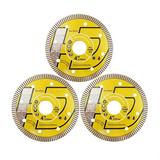 Super-thin Diamond Blade 3PCS 4 Inch /105MM with 7/8 -5/8 Arbor Dry or Wet Turbo Cutting Disc for General Purpose Porcelain Tile Ceramic Granite Marble Hard Material Masonry Concrete