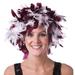 Zucker Feather Products Chandelle Feather Wig - Mixed - Burgundy/White