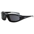 Crossfire Diamondback Foam Lined Smoke Anti-Fog Lens & Shiny Black Frame Safety Glasses - (4 Pairs)