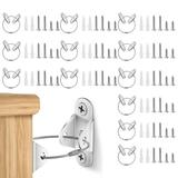 SESAVER 12pcs Furniture Anchors for Baby Proofing Earthquake Resistant Furniture Straps with 400lbs Tension Wall Anti Tip Kit Stainless Steel Furniture Secure Bracket Kit for Kids Pet Protection