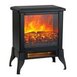 Personal Space Heater 14 Portable Fireplace Infrared Quartz Heater with 3D Flame Effect Free Standing Fireplace Stove Heater Overheat and Tip-Over Protection for Indoor Outdoor Home Use