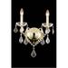 Elegant Lighting St. Francis 15 2 Light Royal Crystal Wall Sconce