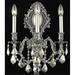 Monarch 3 light Pewter Wall Sconce Golden Teak (Smoky) Royal Cut Crystal