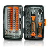 OWSOO 38 in 1 Household Labor Saving Ratchet Screwdriver Bit Set Multipurpose Tool Kit Hardware Tools Combination Wrenches Toolbox Hand Tool Sets