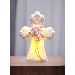 Ceramic Rose Flowers on Cross Plug-In Nightlight Religious Decor Religious Gift Church Decor