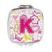 Carolines Treasures CJ2005-KSCM Letter K Flowers & Butterflies Pink Compact Mirror