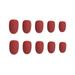 Thinsont 24 Pieces Frosted Coffin False Nails DIY Artificial Exquisite Unique Personality Acrylic for Manicure Lovers Full Cover 26roes red