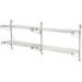 Global Industrial 34 x 36 x 14 in. Nexel Poly Green Epoxy Wall Mount 2-Shelf Add-On Wire Shelving