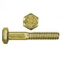 1/2-13 x 7 1/2 Hex Head Cap Screws Steel Grade 5 Zinc Yellow Plating (Quantity: 80 pcs) - Coarse Thread UNC Partially Threaded Length: 7 1/2 Inch Thread Size: 1/2 Inch