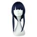 Unique Bargains Wigs for Women 18 Blue Wigs with Wig Cap Medium Long Hair