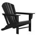 Portside Classic Outdoor Adirondack Chair in Black