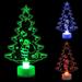 3D Christmas Lamps Acrylic Santa Claus Snowman Xmas Tree Figure LED Night Light for Window Table Shelf Desk Decoration Christmas and Birthday Gifts multicolored