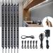 Xprite Under Cabinet Lighting Kit Flexible LED Strip Lights Bar Under Counter Lights for Kitchen Wardrobe Garage Stairs Bedroom (6 PCS)