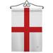 England (St. George S Cross) Garden Flag Set Nationality 13 X18.5 Double-Sided Yard Banner