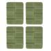 OUNONA 1 Set 4Pcs Hawaii Party Outdoor Seat Pads Folding Picnic Waterproof Sitting Pads (Green)