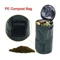 Yard Organic Bags Garden Compost Bag Soil Composting Bag Environmental PE Bag Reusable Vegetable Bag Garden Waste Disposal Bin Dark Green 15 Gallon