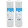 2-Pack Replacement for Aquasafe Home II Activated Carbon Block Filter - Universal 10 inch Filter for Aquasafe Home II 5 Stage Reverse Osmosis System - Denali Pure Brand