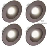 3 in./4 in. Integrated LED Recessed Trim Can Light with Trims 2700K (4 pack) with 4 INSERT FOR X34 SERIES DK BRONZE MULTIPLIER DK BRONZE TRIM X4-DMB-DB-X34