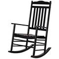 BplusZ Paint Wood Rocking Chair Porch Rocker Blackï¼ŒOutdoor Indoor