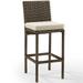 Afuera Living Modern 31 Wicker Patio Bar Stool in Brown and Sand (Set of 2)