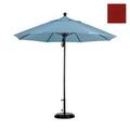 California Umbrella Venture 9 Bronze Market Umbrella in Terracotta