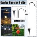 Kqegk Shepherd-Hooks for Bird-Feeder Lantern Plant-Hook Garden-Stake - Plant Stand