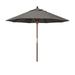 California Umbrella 9 ft. Wood Market Umbrella Pulley Open Marenti Wood-Pacifica-Taupe