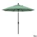 California Umbrella 9 Rd. Aluminum Market Umbrella Deluxe Crank Lift with Collar Tilt Black Frame Finish Pacifica Fabric Spa