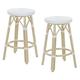 Furniture of America Tropaz Set of 2 26-in Outdoor Metal Bar Stool White