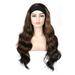 WOXINDA Female Headband Wig Wig Wave Wave Black Black Long Wig Body Headband