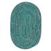 Colonial Mills 12 x 15 Turquoise Blue All Purpose Handmade Reversible Oval Mudroom Area Throw Rug