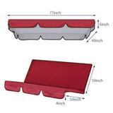 Giftesty Patio Swing Canopy Cover Set Swing Replacement Top Cover + Swing Cushion Cover