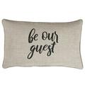 20 Gray and Black Sunbrella Be Our Guest Cast Silver Corded Indoor and Outdoor Rectangular Throw Pillow