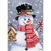 Christmas Snowman Garden Flag Vertical Double Sided Xmas Winter Decorations House Flags 12 x 18 Inch Decorative Burlap Snow Yard Flags Outdoor Winter Flag for Porch Mailbox Lawn Home Decor