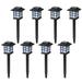 SamyoHome 8PCS LED Design Path Light Solar Powered in Black