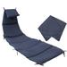 Sunnydaze Hanging Lounge Chair Replacement Cushion and Umbrella - Navy Blue